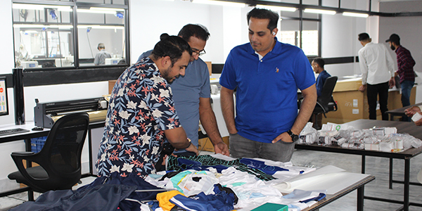 sportswear production material inspection and quality control