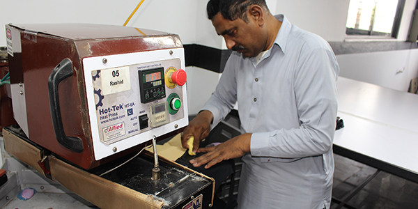 sportswear production heat bonding for durable apparel